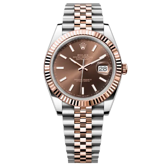 Rolex Datejust 41 – Chocolate Dial, Fluted Bezel, Jubilee Bracelet